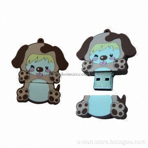 Cartoon USB Flash Drives with Chain, Full Capacity 1-64GB